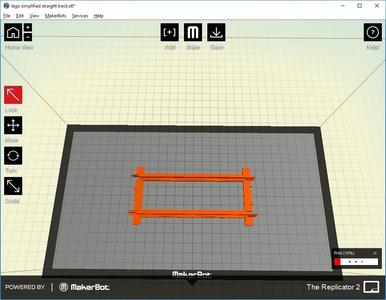 Lego straight track more simplified