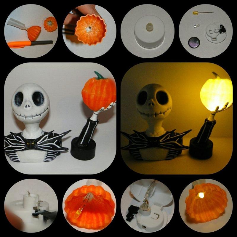 Nightmare before Christmas - Jack Skellington with Glowing Pumpkins