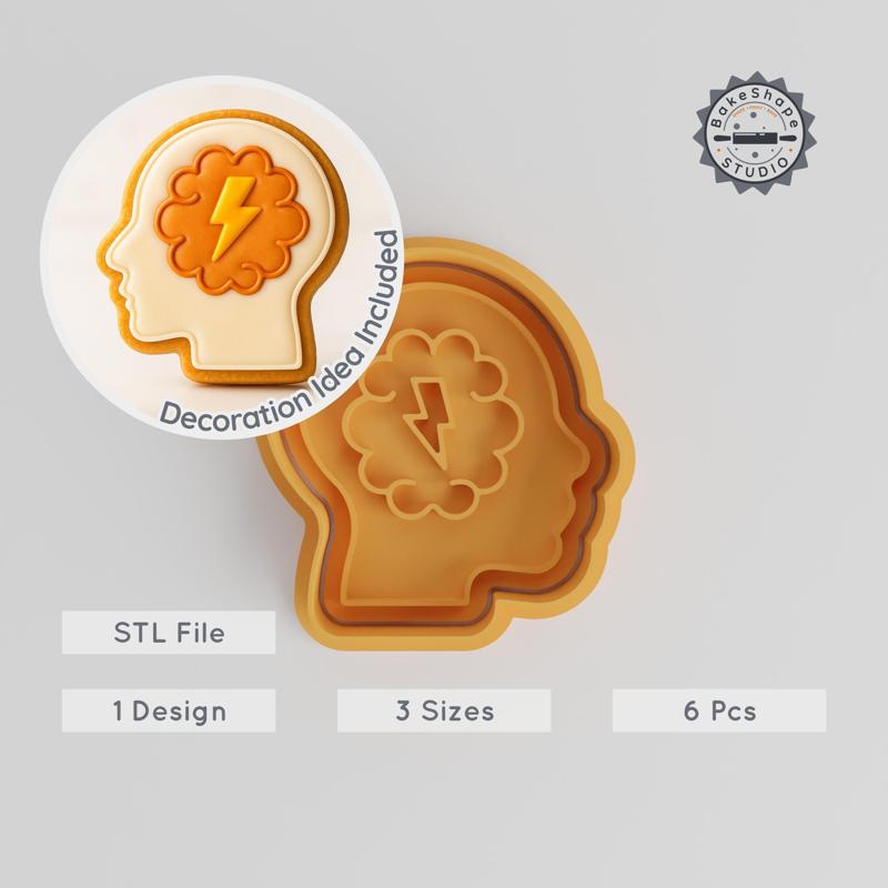 Mind Energy Cookie Cutter & Stamp Set, 6-Piece, Spirituality & Yoga Inspired, Perfect for Cookies & Fondant, Sizes S/M/L