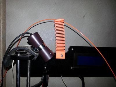 Spring filament guide for prusa/hesine and etc