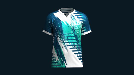 Mens Soccer Multi color Blue with white Jersey Player-10 | Marvelous / Clo3d / obj / fbx