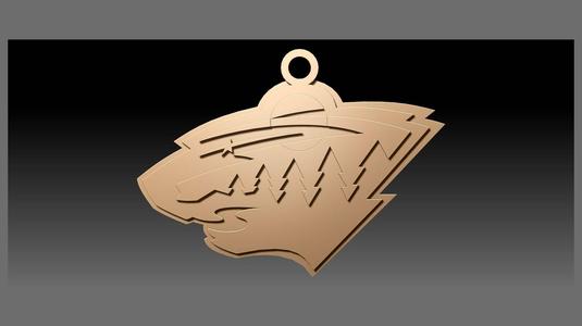 NHL minnesota wild keychain shield color printable