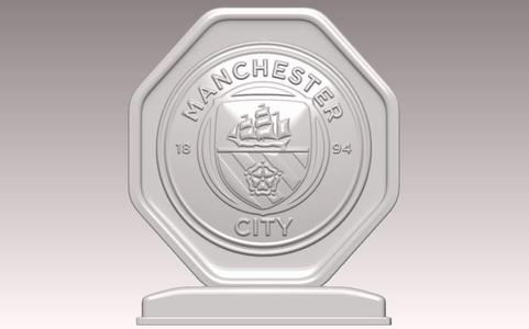 Manchester City 3D Shield Logo
