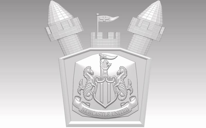 NEWCASTLE UNITED  logo 3d