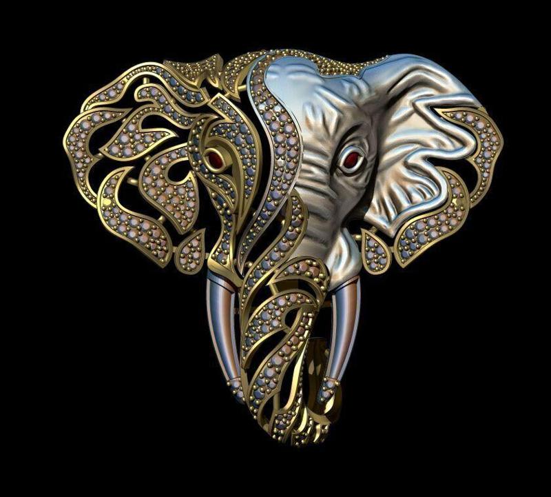 Elephant Brooch