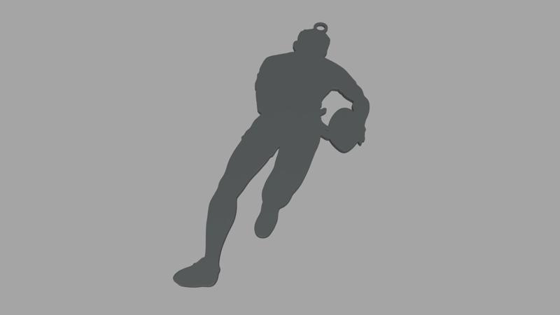 Rugby key ring // Design 01