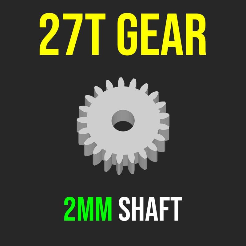GEAR PINION 27T 2MM SHAFT BRUSHED MOTOR 370 RC CAR CRAWLER