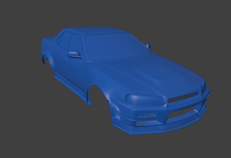 RC BODY R34 4 DOOR WIDEBODY