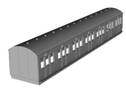 Metropolitan Railway 1929 MW 1st class trailer coach 1/87 scale