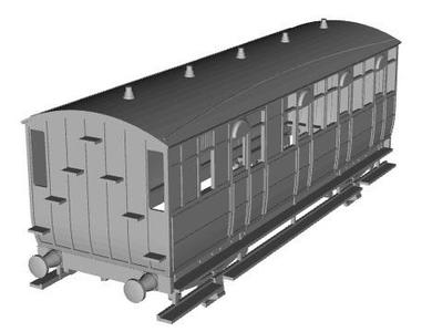 Metropolitan Railway Jubilee Brake 2nd class Coach 1/76 scale