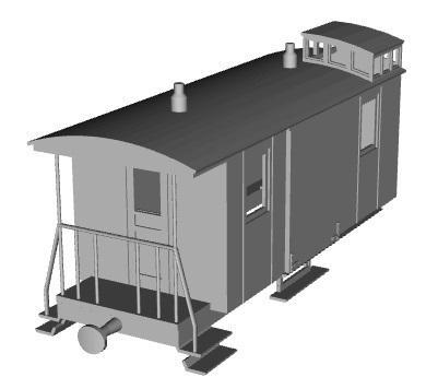 CF de Camargue Fourgon (luggage/guards van) 1/100 scale