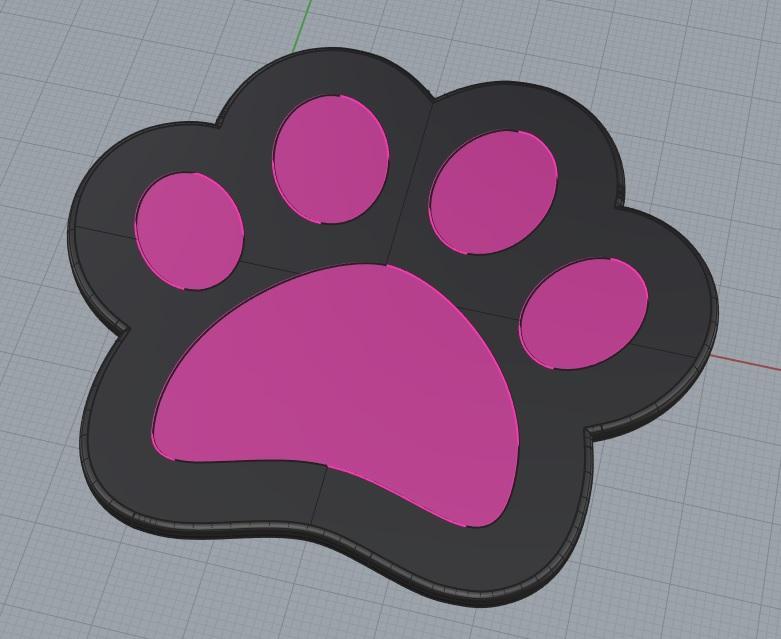 Cat Footprint Coaster