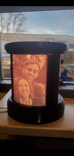 Three Panel Lithophane Lamp