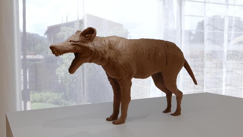tasmanian tiger dog barking stl