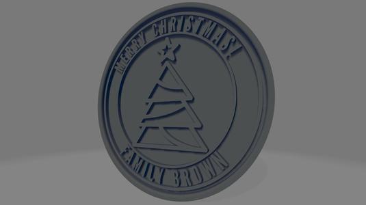 The Brown Family’s Personalized Christmas Coaster - Festive and Unique!