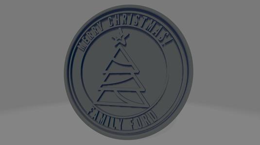 The Ford Family’s Personalized Christmas Coaster - Festive and Unique!