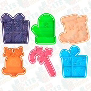Christmas elements cookie cutter set of 6 *