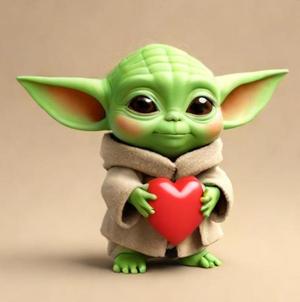 Baby Yoda Holding a Heart – Valentine's Day Special