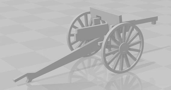 French 75mm Mle 1897 card model