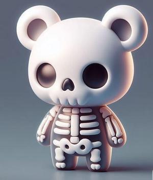 Chibi skeleton bear