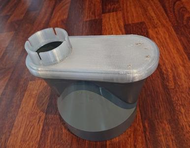 Oblong AC-vent adapter to 60mm wall-vent
