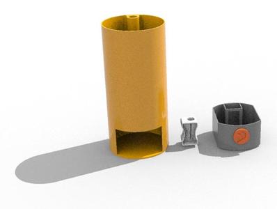 Pencil cup and sharpener