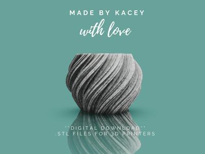 3D Printable STL File. Complementary Sets: Pot Planter Design for a Succulents, Bonsais, and Various Plants - Instant Download - Set 10