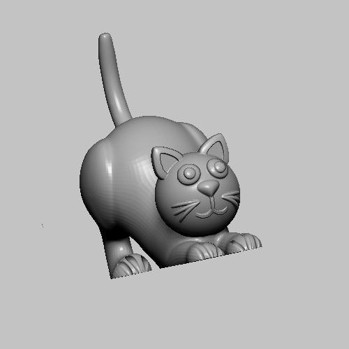 Cat STL, OBJ