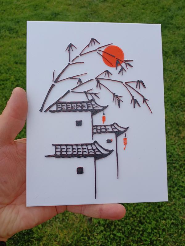 Japanese-style wall art