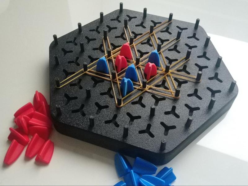 Rubber Band Triangle board game