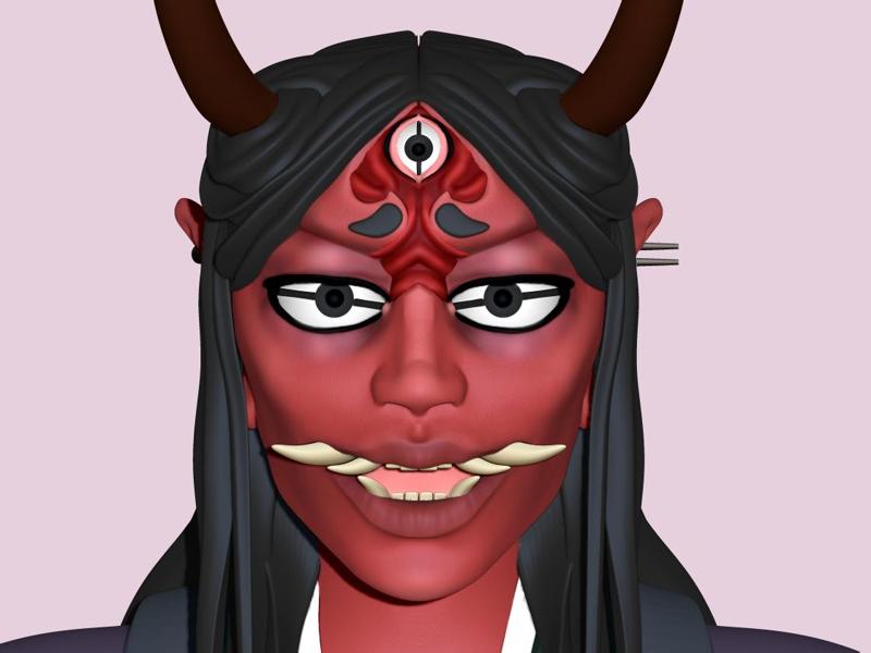 Hannya Demon Woman Bust