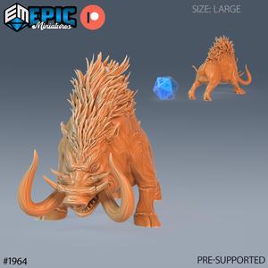 Forest Boar Attacking ‧ DnD Miniature ‧ Tabletop Miniatures ‧ Gaming Monster ‧ 3D Model ‧ RPG ‧ DnDminis ‧ STL FILE