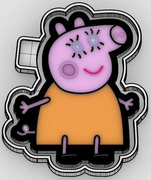 mummy pig of peppa pig - freshie mold - silicone mold box