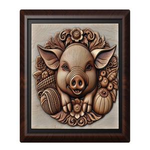 pig animal wall art relief wall decor