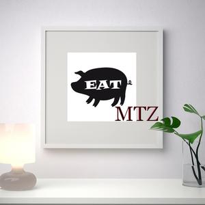 PIG WALL SCULPTURE 2D