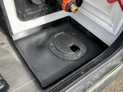 Travel trailer drain tray