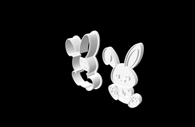 Sitting Bunny / Rabbit - Farm Animals - Cookie Cutter