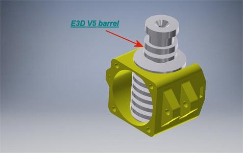  E3D V5 barrel fan holder