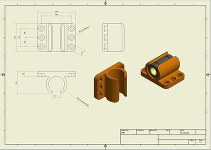 IGUS linear bearing holder - 30mm hole spacing