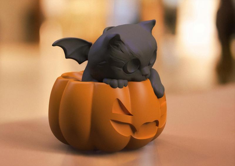Pumpkitten – Halloween Cat in a Pumpkin