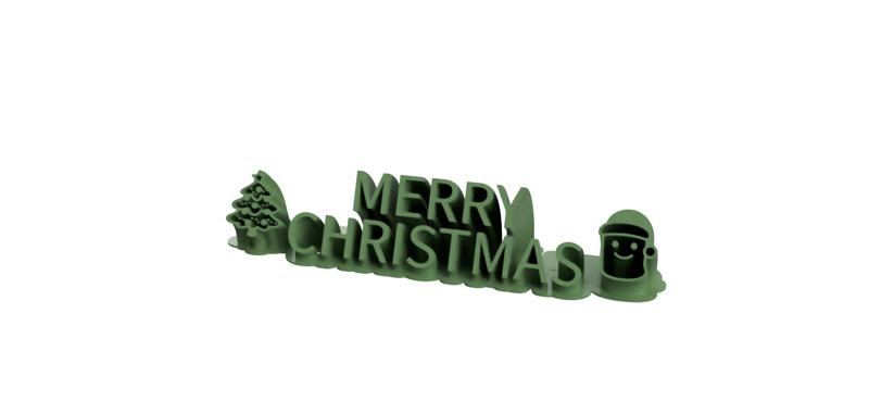 Merry Christmas Name Plate