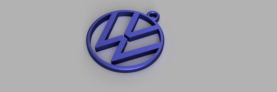A keychain with the new VW logo.