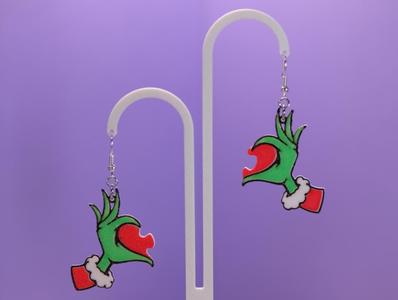 Grinch earrings - NO AMS