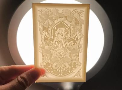 Genshin Impact Lesser Lord of Kusanali Christmas lithophane
