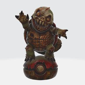 Zombie Squirtle Horror Figurine – Creepy Pokemon Collectible