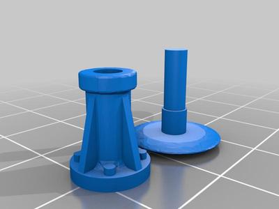 2 Part Buffers for Tenmille 7 Plank Wagon Gauge 1 by jambry_a