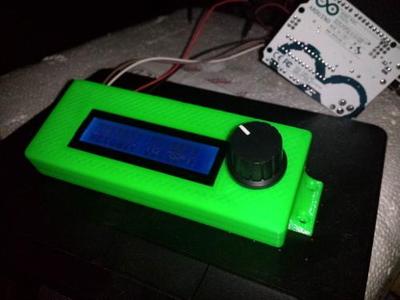 Case for LCD 16x2 with rotary encoder or potentiometer
