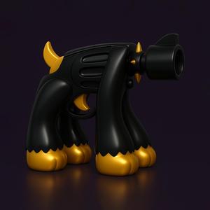 Golden Dog Paw 9mm toy