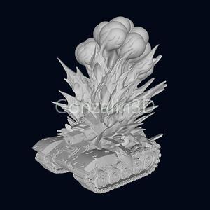 Futuristic Tank Exploding - Tank Explosion Scene