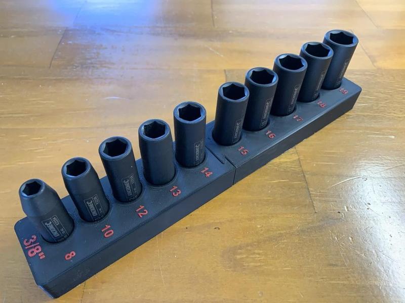 3/8in Metric Deep Socket Tray